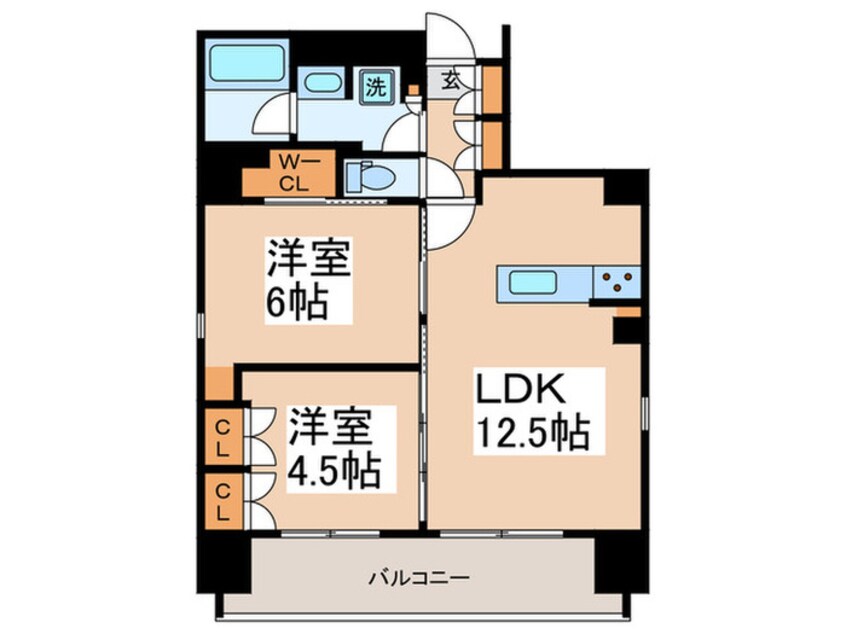 間取図 ルフォンプログレ蔵前ナチュール