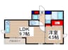 サニークレスト 1LDKの間取り