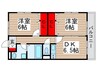 ファスト・ラフィーヌ 2DKの間取り