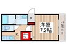 プライムガーデン鶴瀬東 1Kの間取り