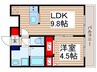リーブルファイン川越砂 1LDKの間取り