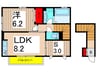 ガーネットブライト 1LDK+Sの間取り