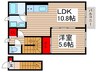 フォレスト北習志野sta. 1LDKの間取り