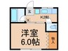 メゾン泉 1Kの間取り