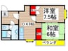 パティオ 2DKの間取り
