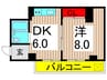 ライトピア 1DKの間取り