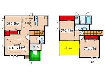 間取図 リンジュ　ドゥ　プリム