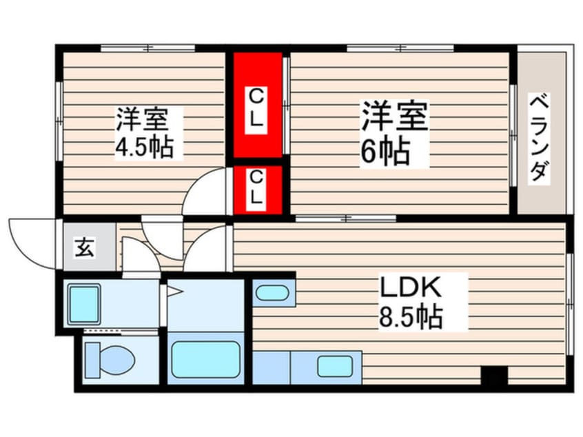 間取図 エヴァ－グリ－ン川島
