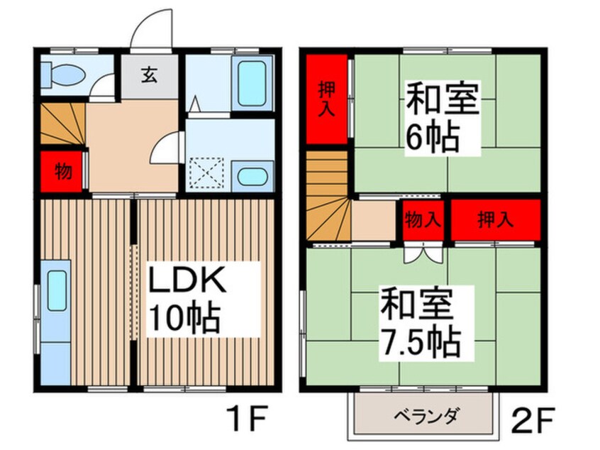 間取図 ビレッジ花園Ⅰ