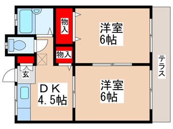 間取図 コ－ポラス田園