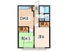 ヴェルジェ戸塚 2DKの間取り