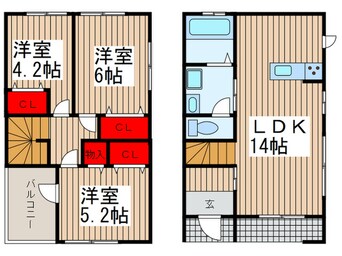 間取図 リ－ブルファイン増富7号棟