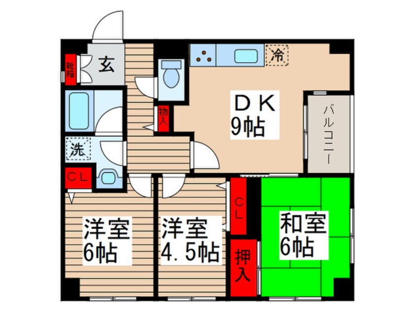 間取図 ｼﾃｨﾊｳｽ柏