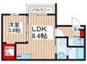 グランドソレイユ新検見川Ⅱ 1LDKの間取り