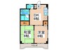 ＫＯＤＡヒルズ四つ木 2DKの間取り