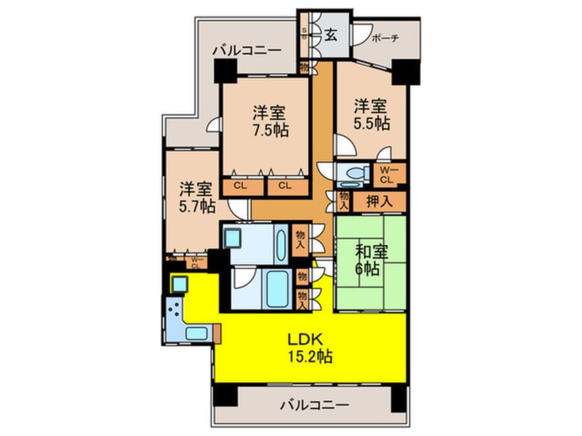 間取図 パークウエスト東京　Ｇ棟(1121)