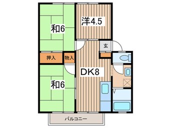 間取図 コズミックシティ宮沢第１Ｃ