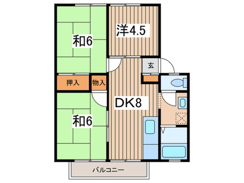 間取図 コズミックシティ宮沢第１Ｃ