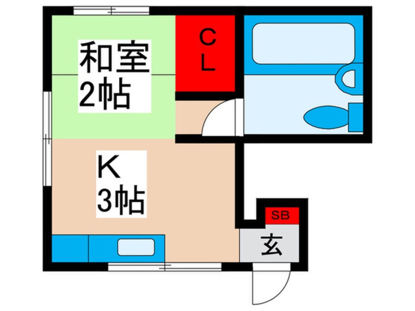 間取図 江川ハイツ３