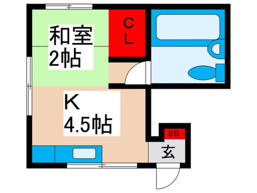 間取図 江川ハイツ３