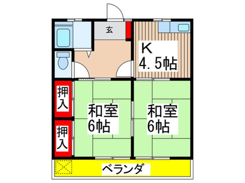 間取図 コ－ポ小山