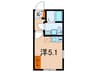 ＬｉｖｅＦｌａｔ千駄木 1Rの間取り