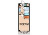 新町明星パレス 1Kの間取り