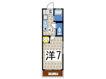 間取図 ﾌﾟﾘﾓｵ-ｸﾗﾝﾄﾞＭＴ(1-C・1-D)