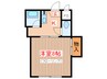 コ－ポ柏 1Kの間取り