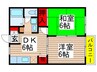 グランメール 2DKの間取り
