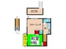 日日荘 1Kの間取り