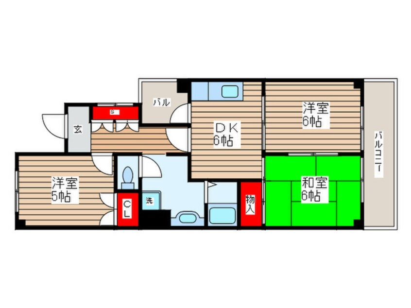 間取図 リシェス久米川２号館