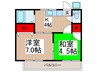 コーポ大原 2Kの間取り