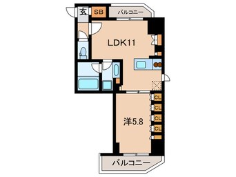 間取図 パークハビオ上野３丁目