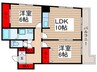 プランド－ル松戸 2LDKの間取り