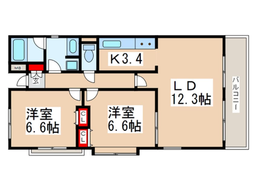 間取図 ラナイグレース国立