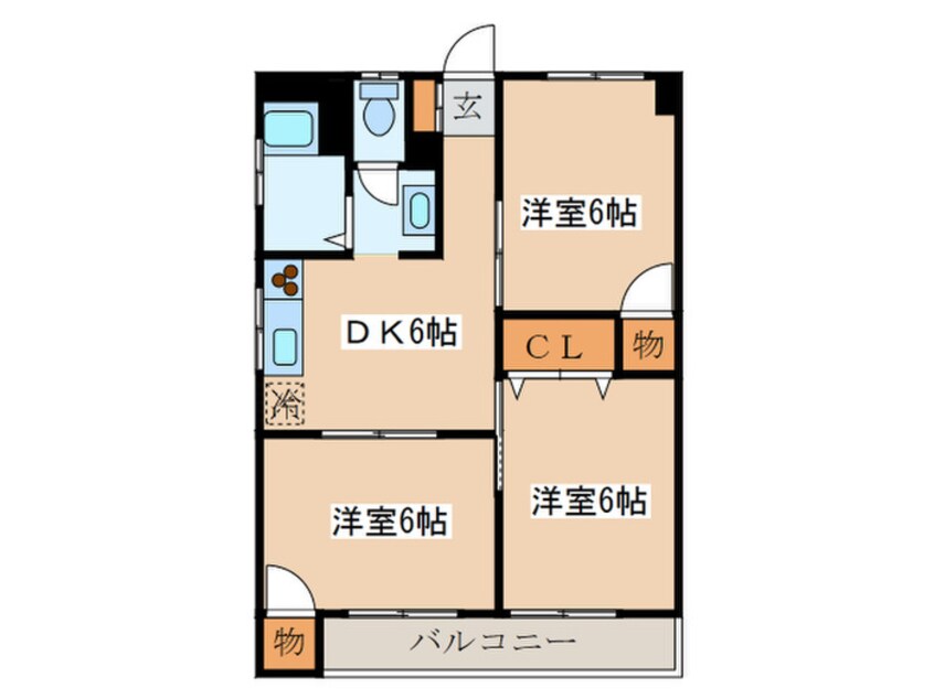 間取図 ルミエ－ル山合