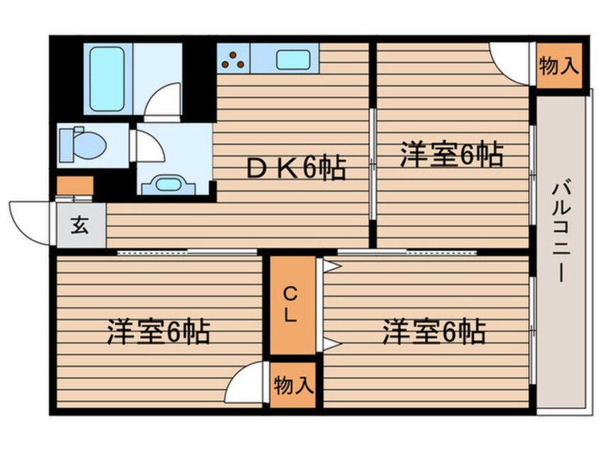 間取図 ルミエ－ル山合