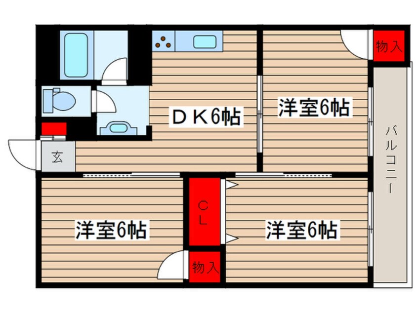 間取図 ルミエ－ル山合