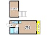 美和ハイツ 1Rの間取り