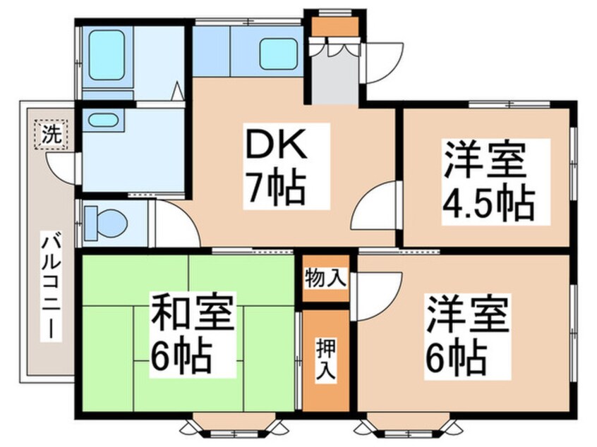 間取図 サワハイツB