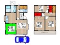 春日部市南３丁目貸家の間取図