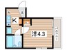 メルディア綱島 1Kの間取り