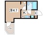 メルディア綱島 1Kの間取り