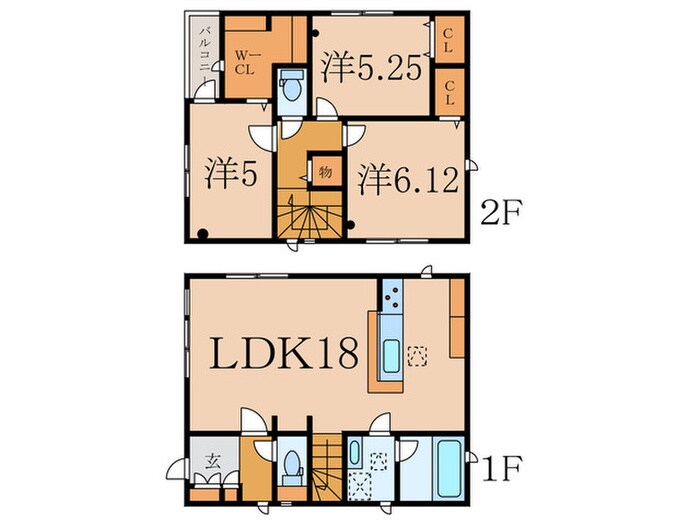 間取り図 仮）小泉貸家Ｄ棟