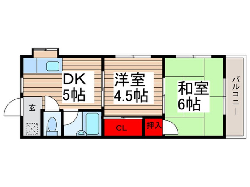 間取図 シャンハイツカジクラ