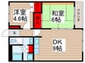 サンライトシーマ 2DKの間取り