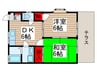 グリーンヒル 2DKの間取り