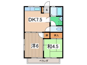 間取図 スカイハイツ希望が丘Ａ