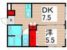 KTH堀切 1DKの間取り